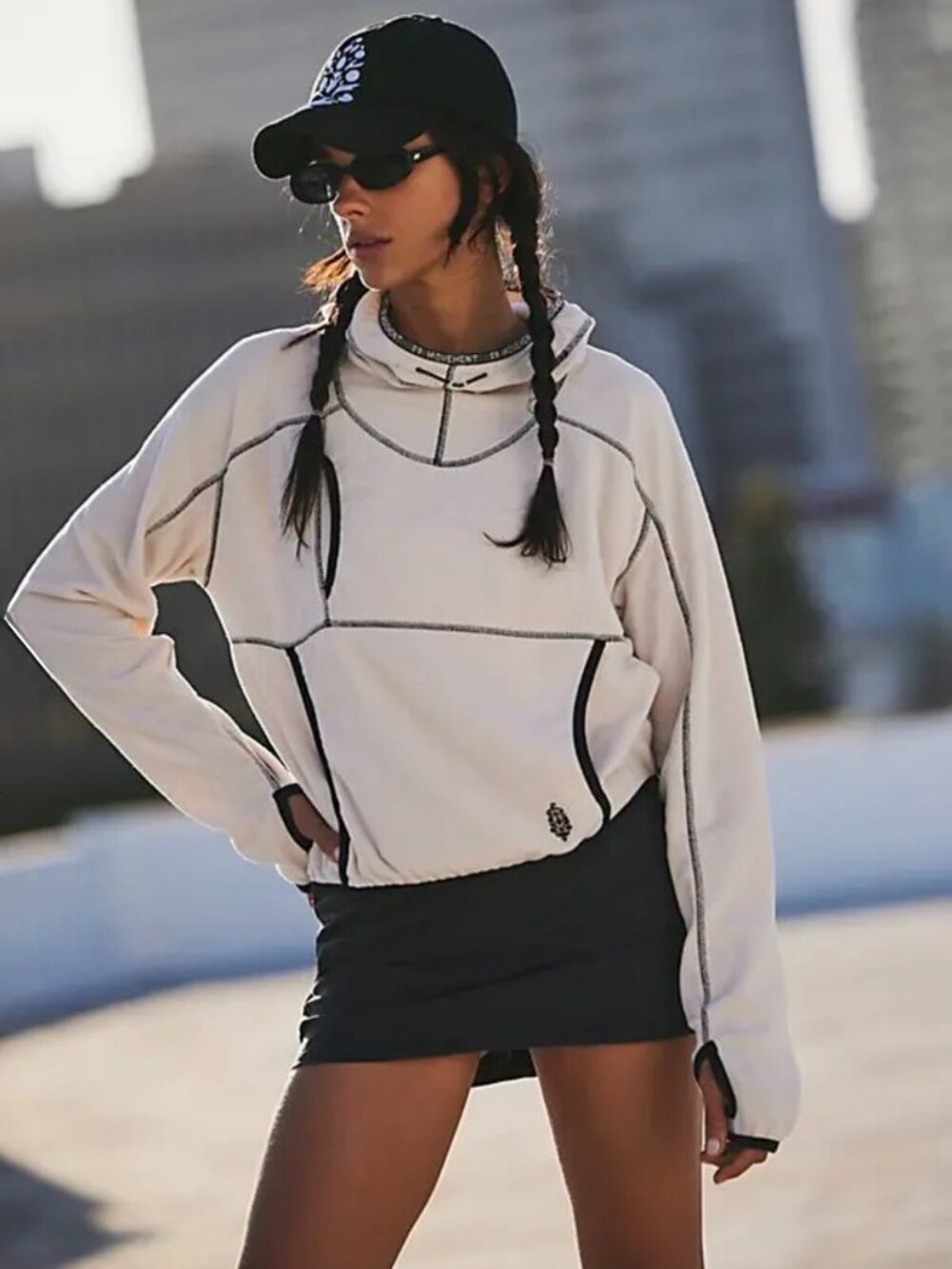 Brand New Free People On The Run Lightweight Fleece Pullover - Size Large - NWT